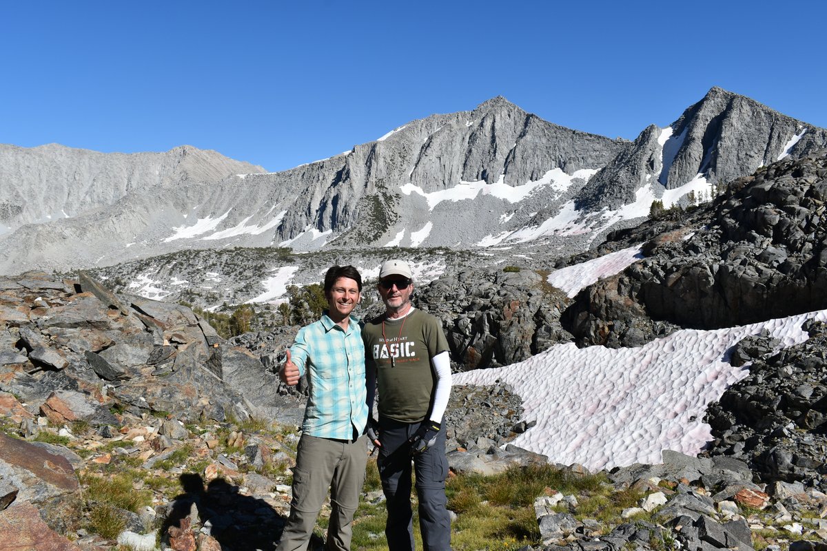 My father and I with Mt Crocker in the background
